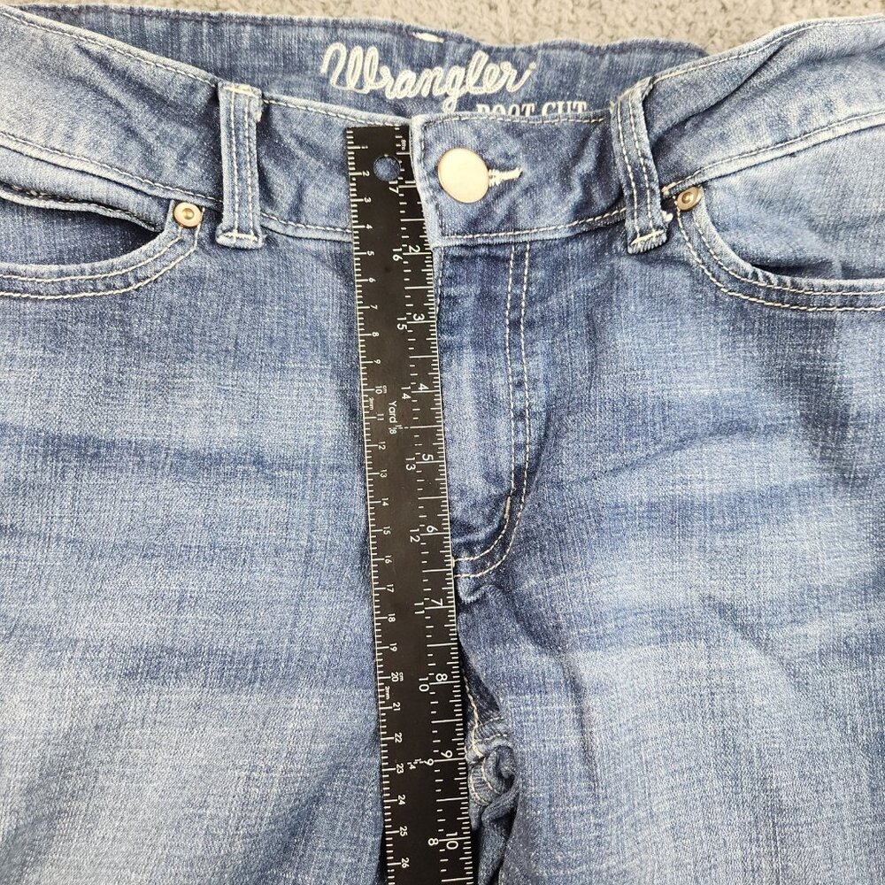 Wrangler Women’s Boot Cut Jeans Size 11 Blue Good Stretch Mid Rise Classic Denim - Picture 7 of 11